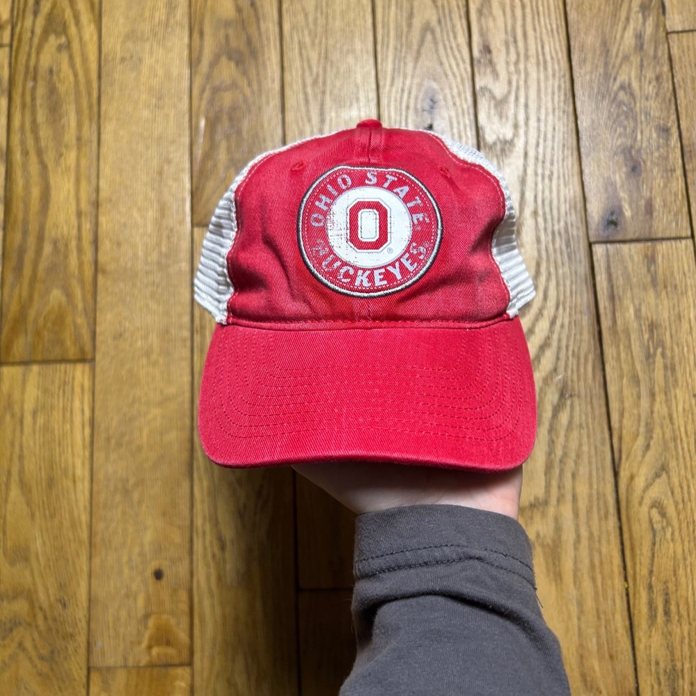 Colosseum Ohio State Buckeyes Trucker Hat Red White Snapback Mesh Cap NCAA